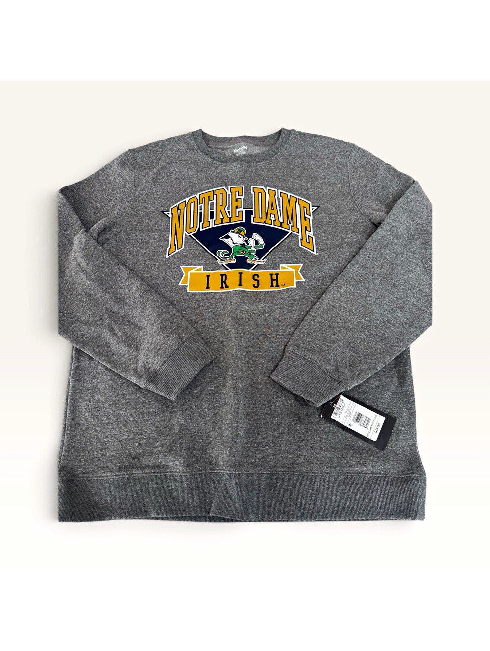 Captivating Apparel Notre Dame Fighting Irish Gray Sweatshirt L NCAA